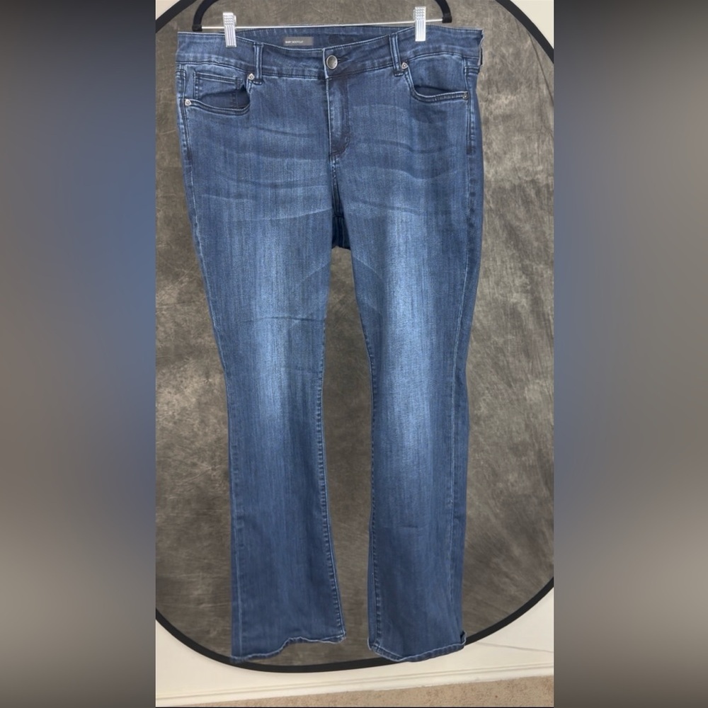 KUT from the Kloth Baby Bootcut Jeans 18W Dark Wash High Rise 33” Inseam Plus